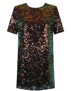 Taylor Sequin T shirt Dress Night