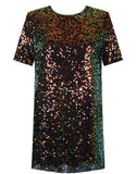 Taylor Sequin T shirt Dress Night