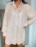 Fran Sequin Shirt/Shirt Dress