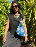Blue Summer Bag with Reversible Design