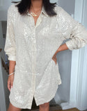 Fran Sequin Shirt/Shirt Dress