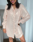 Fran Sequin Shirt/Shirt Dress