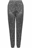 Pewter Sequin Joggers Fully Lined