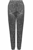 Black Sequin Joggers Fully Lined