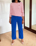 Sailor Straight Leg Trousers With Decorative Buttons