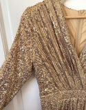 Orelia Sequin Midi Dress with wrap look front