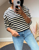 Cecile Striped Thick Cotton Top