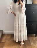 Eden Embroidery Tiered Maxi Dress