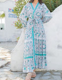 Monaco Maxi Length Kimono Dress Two in One