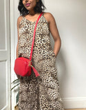 Fierce Animal Print Wide Leg Jumpsuit