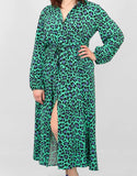 Nila Colourful Leopard Shirt dress
