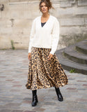 Alexia Leopard Panelled Maxi Skirt - colours available Sizes 8-12