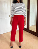 Sailor Straight Leg Trousers With Decorative Buttons