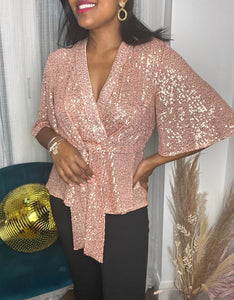 Trina Sequin Rose Top