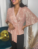 Trina Sequin Rose Top