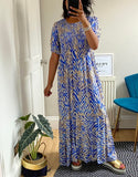 Ria Printed Long Dress