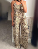 Fierce Animal Print Wide Leg Jumpsuit