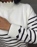 Marina Stripe Sweater Cream