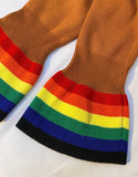 Rainbow trim jumper - colours available