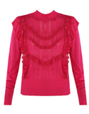 Hatty Knitted Top With Lace Finishing