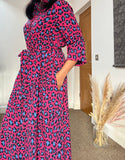 Nila Colourful Leopard Shirt dress