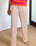 Champagne Sequin High Waisted Trousers