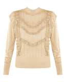 Hatty Knitted Top With Lace Finishing