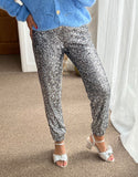 Pewter Sequin Joggers Fully Lined