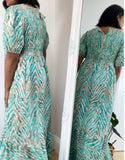 Ria Printed Long Dress
