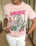 Savage Tiger Print Leopard T Shirt