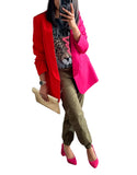 Pink and Red Blazer Bright Colour Clash