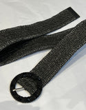 Stretchy Woven Waistband With Beaded Buckle