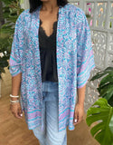 Paisley Print Luxe Kimono With Border