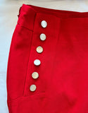 Sailor Straight Leg Trousers With Decorative Buttons