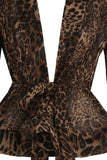 Aline Structured Leopard Print Blouse size 8/10