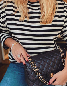 Cecile Striped Thick Cotton Top